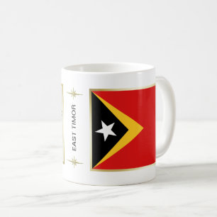 Osttimor-Flagge + Karte Tasse