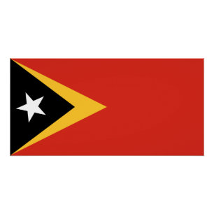 Osttimor-Flagge Poster