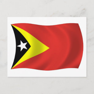 Osttimor Flagge Postkarte
