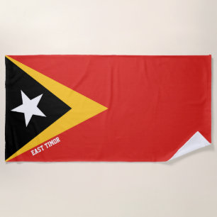 Osttimor-Flagge Prächtiger Patriotismus Strandtuch