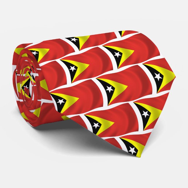 Osttimor-Flaggen-Krawatte Krawatte (Gerollt)