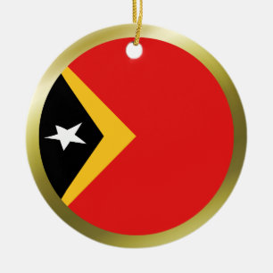 Osttimor-Flaggen-Ornament Keramikornament
