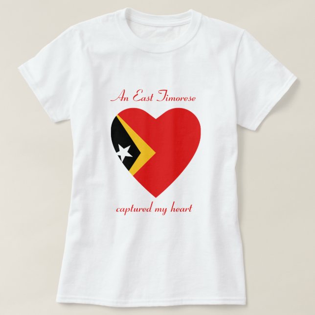 Osttimor-Flaggen-Schatz-T - Shirt (Design vorne)