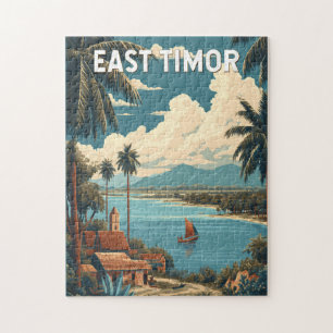 Osttimor-Illustration Reise Kunst Vintage Puzzle