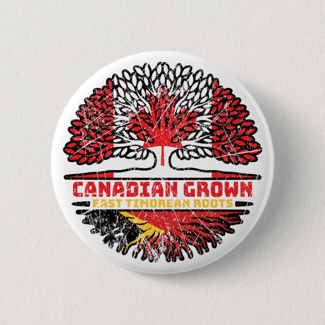 Osttimor Osttimor Kanadischer Baum Button (Vorderseite)