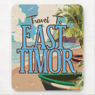 Osttimor Vintage-Reiseposter-Kunst. Mousepad