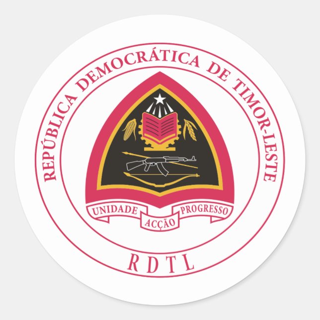 Osttimor - Wehrwesten Runder Aufkleber (Vorderseite)