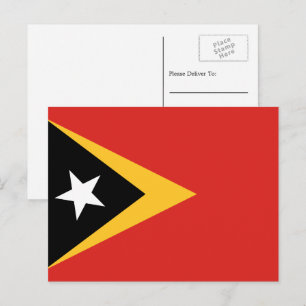 Osttimorische Flagge, Flagge Osttimors Postkarte