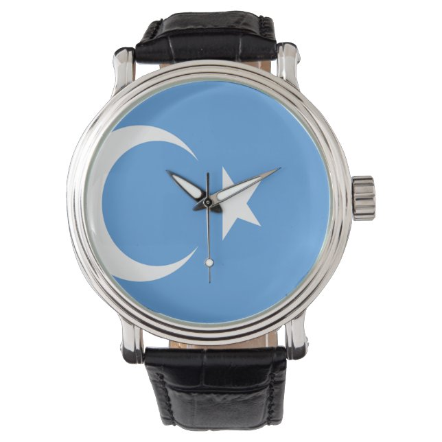 Ostturkestan Uyghur Flag Armbanduhr (Vorderseite)