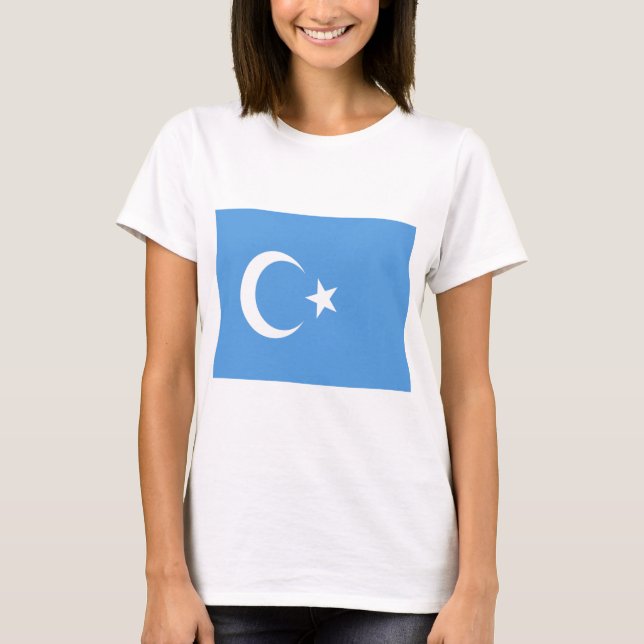 Ostturkestan Uyghur Flag T-Shirt (Vorderseite)