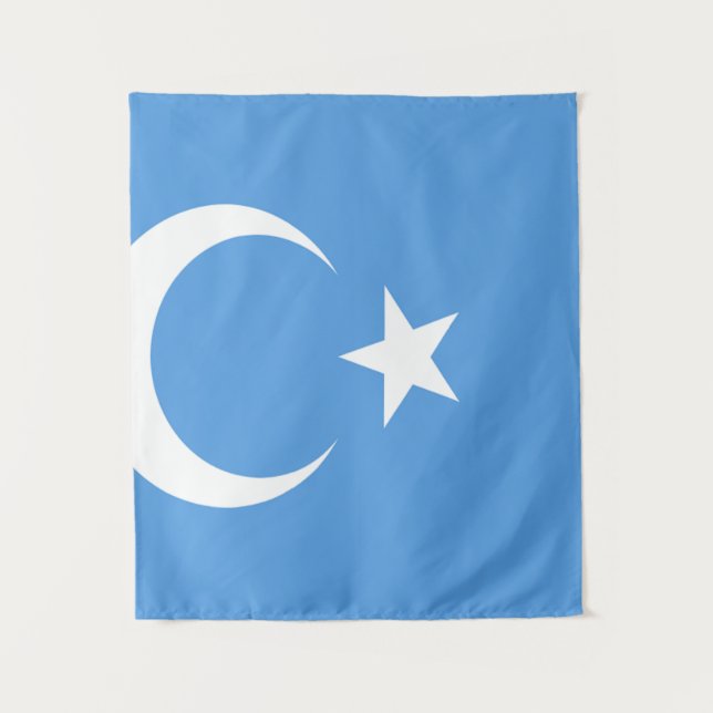 Ostturkestan Uyghur Flag Wandteppich (Vorderseite)