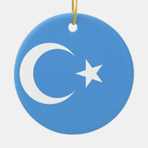 OstTurkestan Uyghur Flagge Keramikornament
