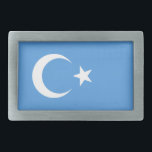 OstTurkestan Uyghur Flagge Rechteckige Gürtelschnalle<br><div class="desc">OstTurkestan Uyghur Flaggen-rechteckige Gürtelschnalle</div>