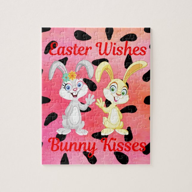 OSTWÜNSCHE, BUNNY KISSES JIGSAW PUZZLE (Vertikal)