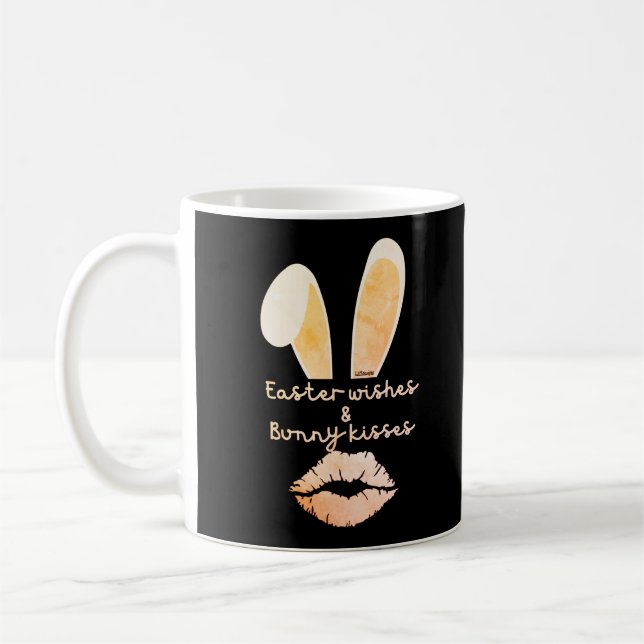OSTWÜNSCHE & BUNNY KISSES Ostergeschenk Idee Kaffeetasse (Links)