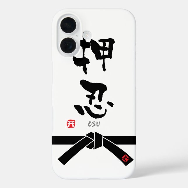 "Osu"-KANJI (Budo-Begriffe) Case-Mate iPhone Hülle (Rückseite)