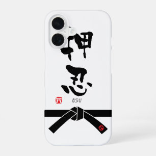 'Osu'-Kanji (Budō-Begriffe) iPhone 16 Hülle