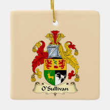 O'Sullivan Familien Wappen Keramik Ornament 
