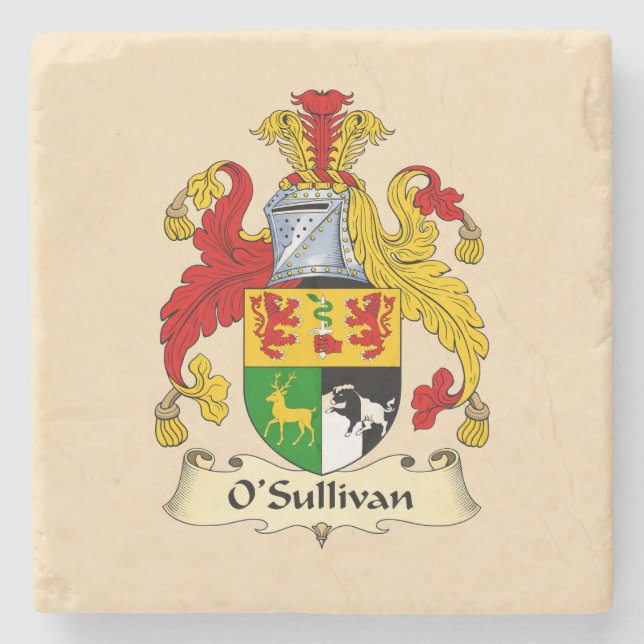 O'Sullivan Familien Wappen Steinuntersetzer  (Vorderseite)