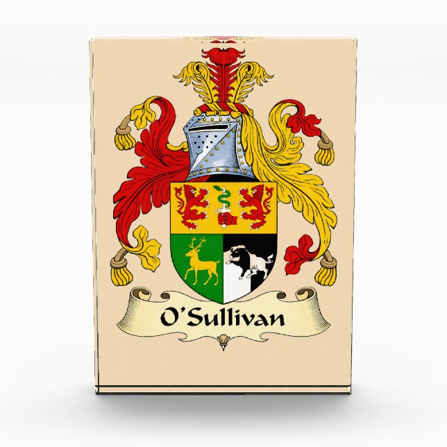 O'Sullivan Familienwappen Foto Block (Vorderseite)