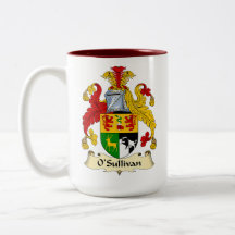 O'Sullivan Familienwappen Zweifarbiges Kaffeetasse