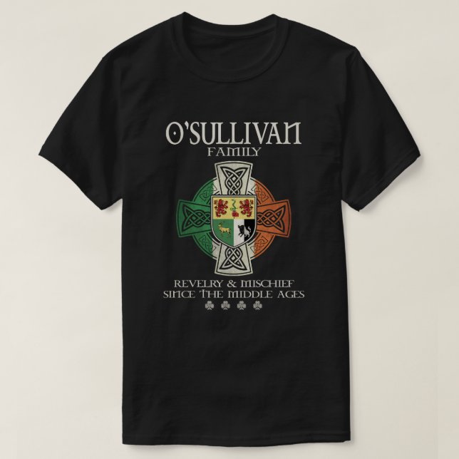 O'Sullivan Family Ireland O'Sullivan Nachname T-Shirt (Design vorne)