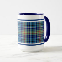 O'Sullivan Tartan Bright Blue Irish Kariert