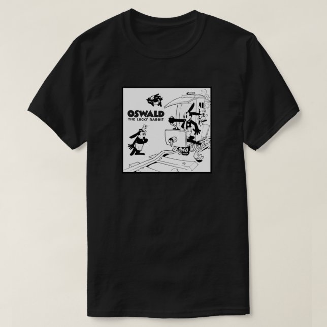 Oswald das glückliche Rabbit - Trolleyprobleme T-Shirt (Design vorne)