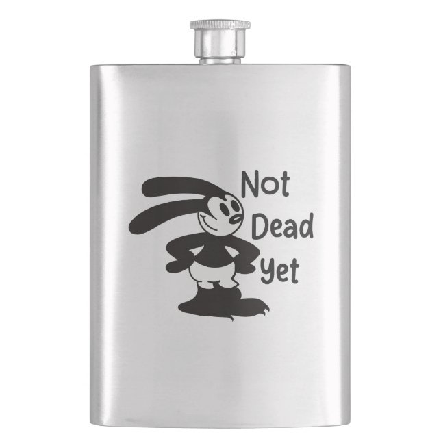 Oswald Der Optimist Philosoph Niedlich Funny Vinta Flachmann (Vorderseite)