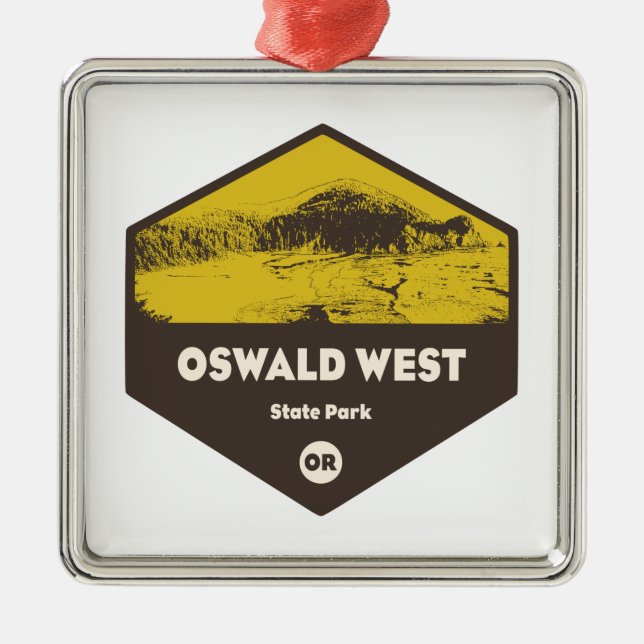 Oswald West Staat Park Oregon Ornament Aus Metall (Vorne)