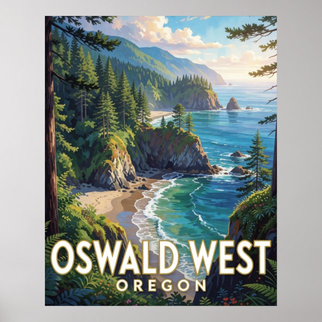 Oswald West State Park — Oregon Poster (Vorne)