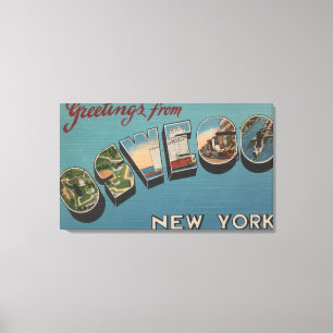 Oswego, New York - Große Briefszenen Leinwanddruck