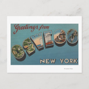 Oswego, New York - Große Briefszenen Postkarte
