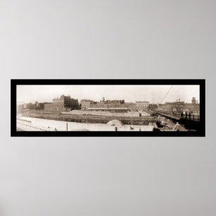 Oswego NY Riverfront Foto 1909 Poster