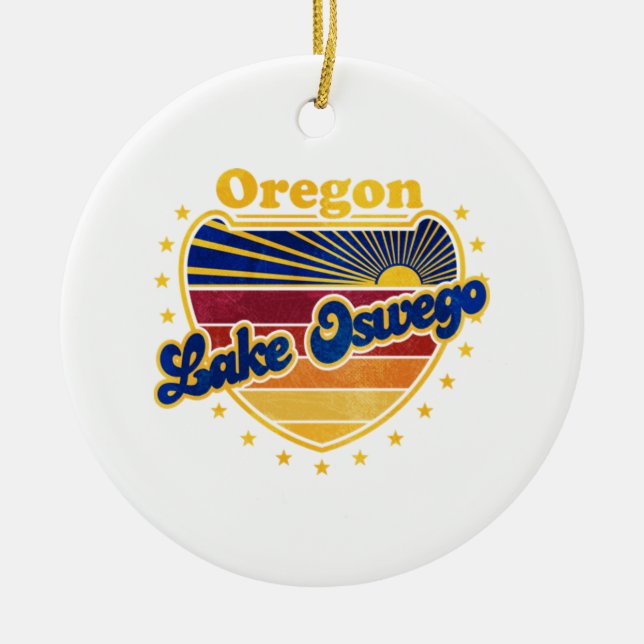 Oswego Oregon Lake Keramik Ornament (Vorne)