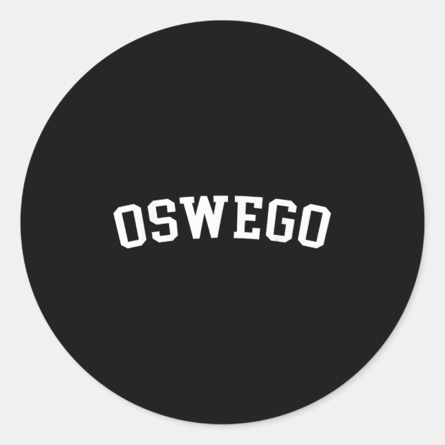 Oswego Runder Aufkleber (Vorderseite)