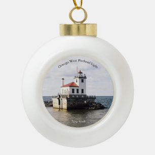 Oswego WestPierhead helle Verzierung Keramik Kugel-Ornament