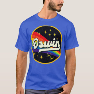 Oswin-Regenbogen im Vintagen Weltraum T-Shirt