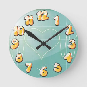 Oszilloskop Liebe Runde Wanduhr