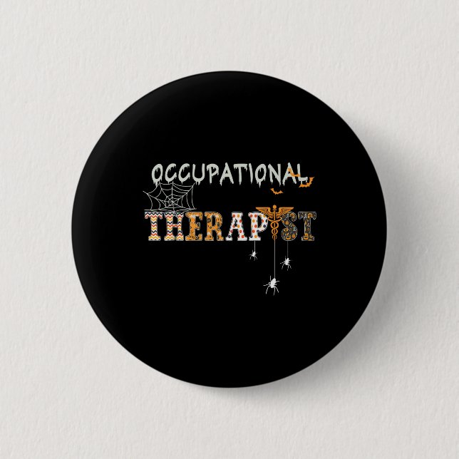 OT Arbeitstherapeut Halloween OTA sp Button (Vorderseite)