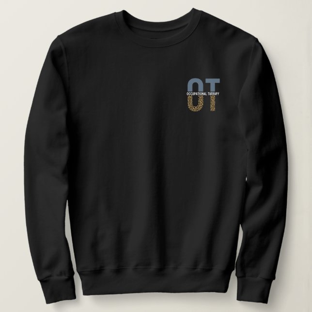 OT Beruf Therapy Leopard Print OT Student Sweatshirt (Design vorne)