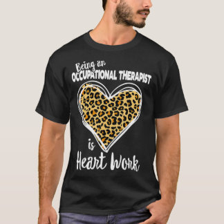 OT Cute Leopard Plaid Gift for Occupational therap T-Shirt