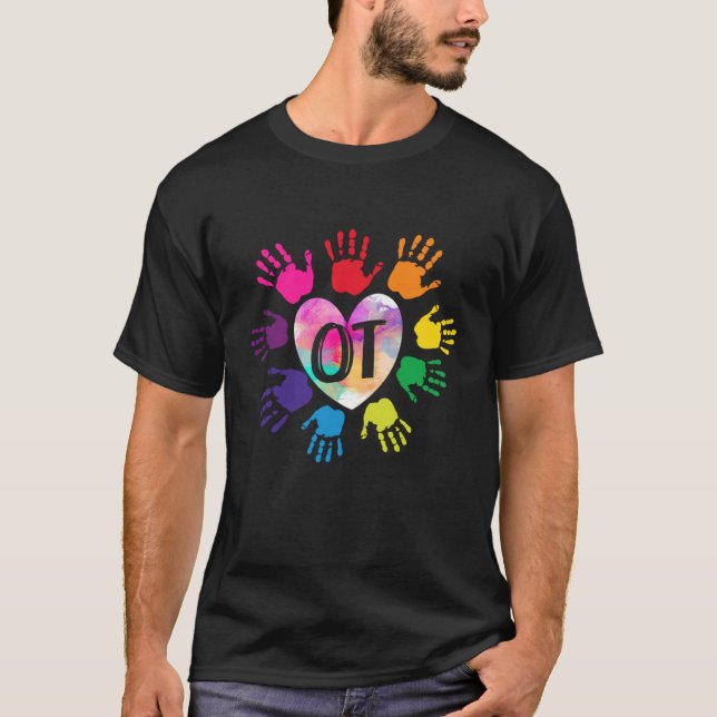OT Hand Heart Occupational Therapy Therapist Teach T-Shirt (Vorderseite)