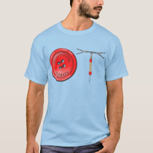 OT Knopf und Reißverschluss T-Shirt