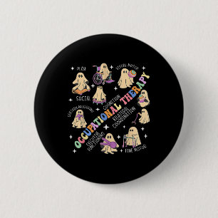 Ot Occupational Therapist Halloween Spooky Button
