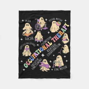 Ot Occupational Therapist Halloween Spooky Fleecedecke