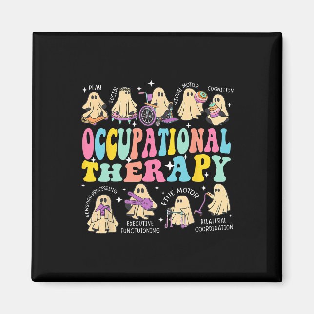 Ot Occupational Therapist Halloween Spooky Magnet (Vorne)