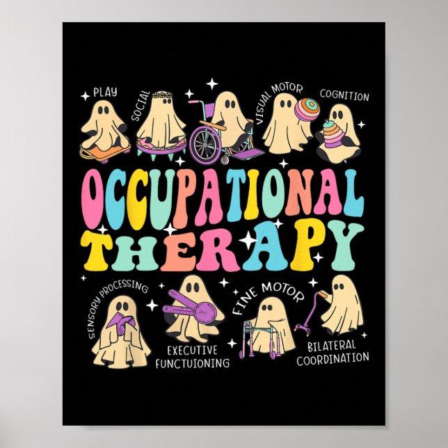 Ot Occupational Therapist Halloween Spooky Poster (Vorne)