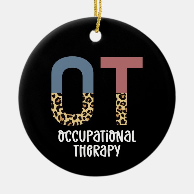 OT Occupational Therapy Future OT Cheetah Print Keramik Ornament (Vorne)