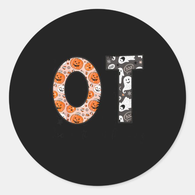 Ot Occupational Therapy Therast Halloween Ota Soky Runder Aufkleber (Vorderseite)